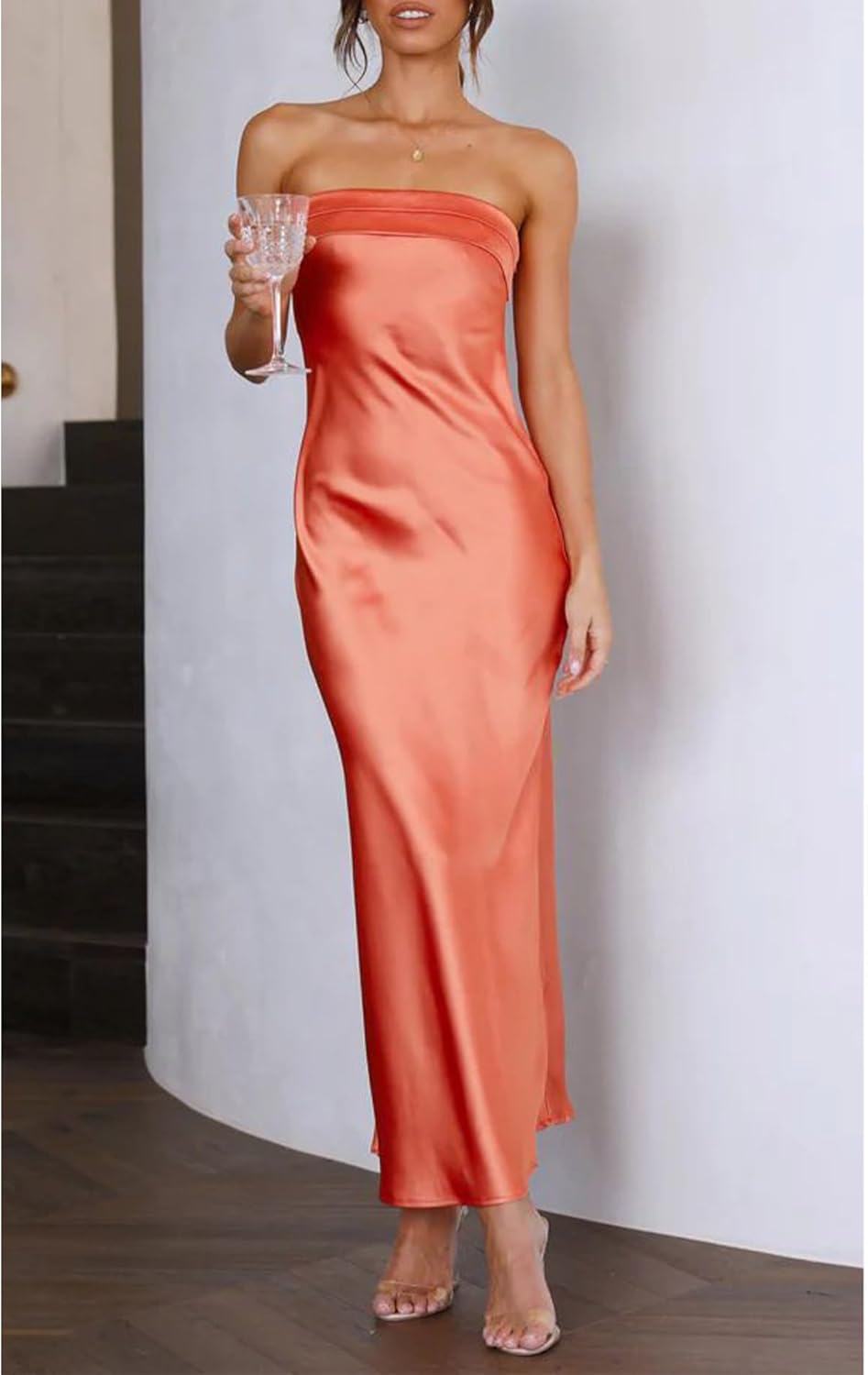 Strapless Jurk Elegante Snit Zomerjurk voor Vrouw