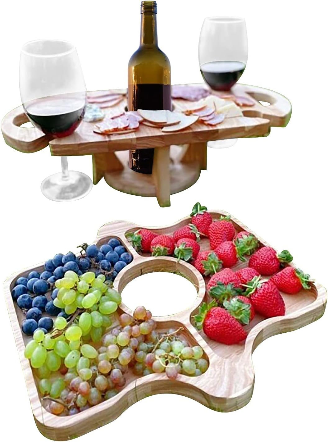 2-in-1 Tafelrek voor Wijn- en Frutiglazen Modern Design