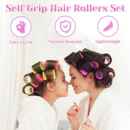 Haarrollen Set Zelfklevend Multikleurig voor Krullen