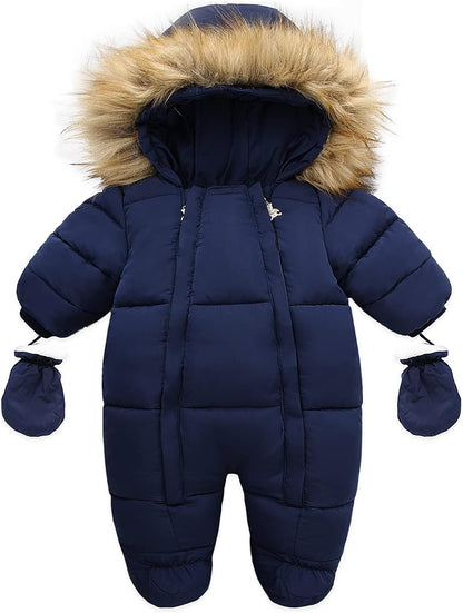 Baby Jumpsuit met Capuchon Warm voor Winter
