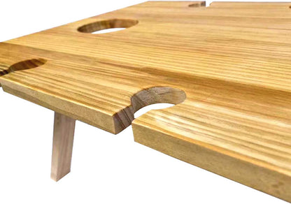 Houten Wijnrektafel Draagbaar voor Wijnliefhebbers