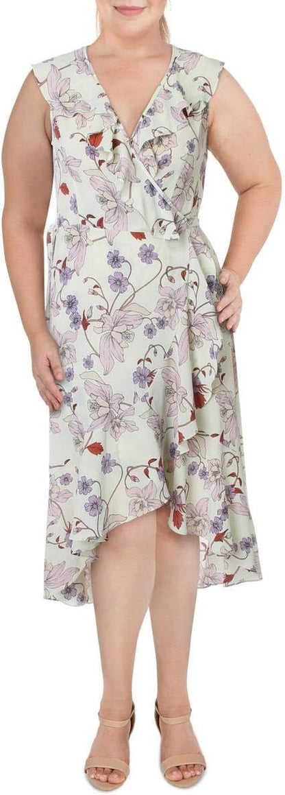 Verleidelijke Dames Gedrukte Chiffon Omslag Jurk