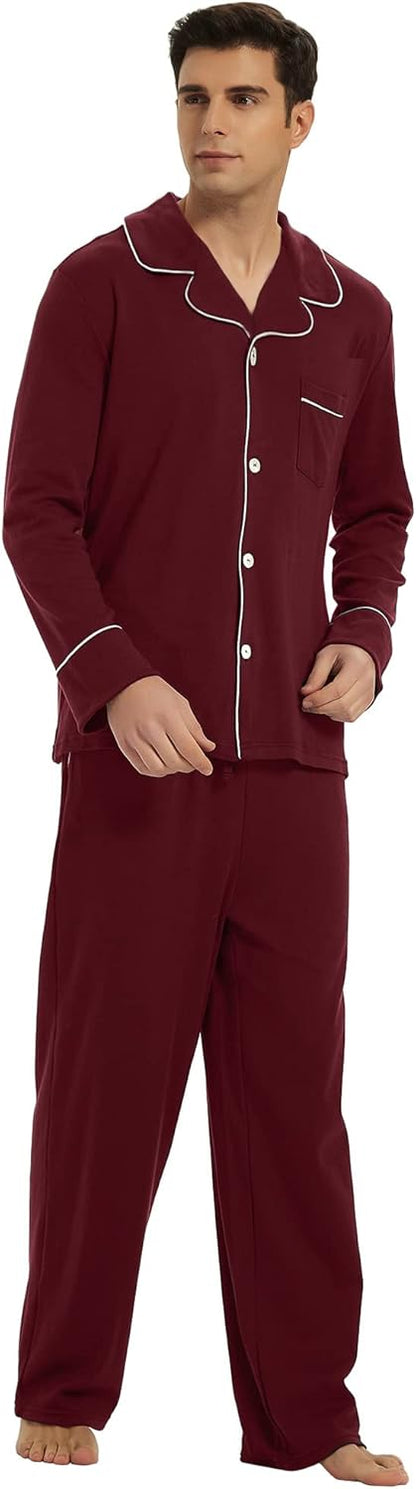 Heren Pyjama Katoen Comfortabel Leo