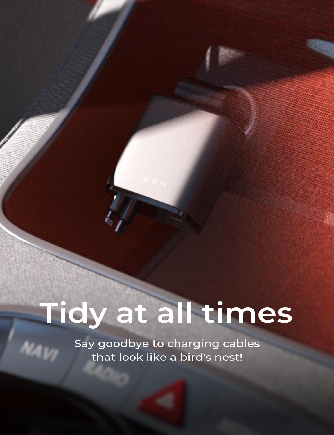 Snellaad Auto-oplader 69W USB-C Uittrekbaar