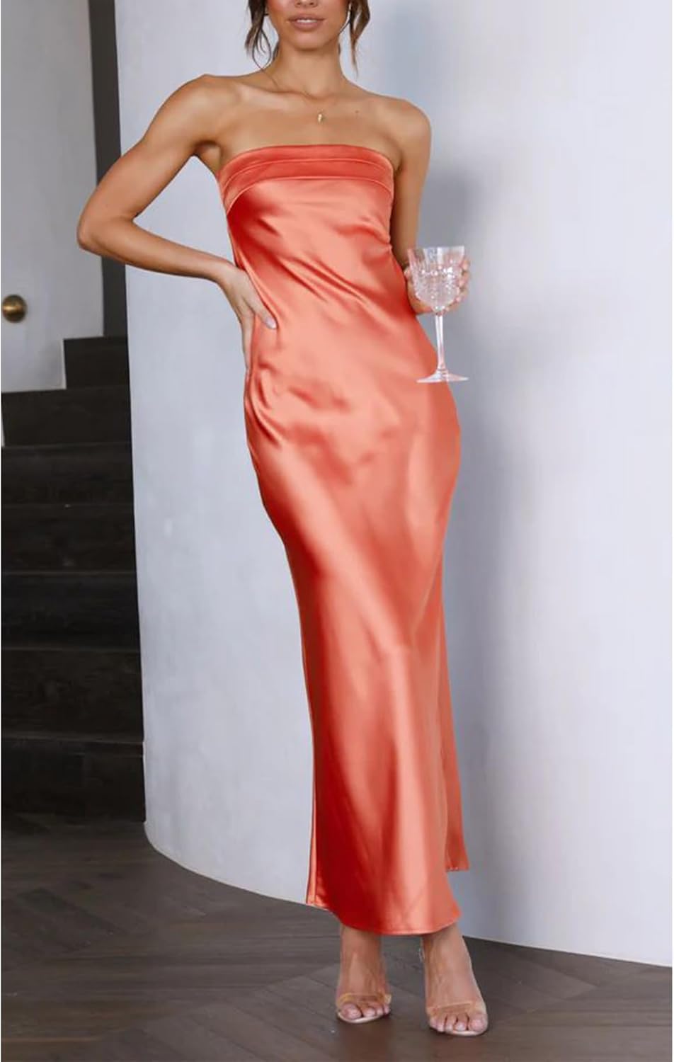 Strapless Jurk Elegante Snit Zomerjurk voor Vrouw
