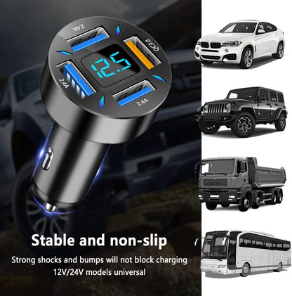 Snelle Autolader 66W USB-C met QC 3.0 en PD voor 12-24V