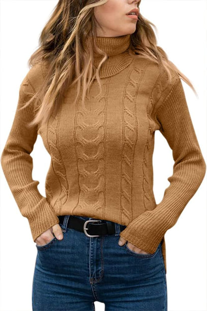 Dames Trui Gebreid Stijlvol Warm Coltrui