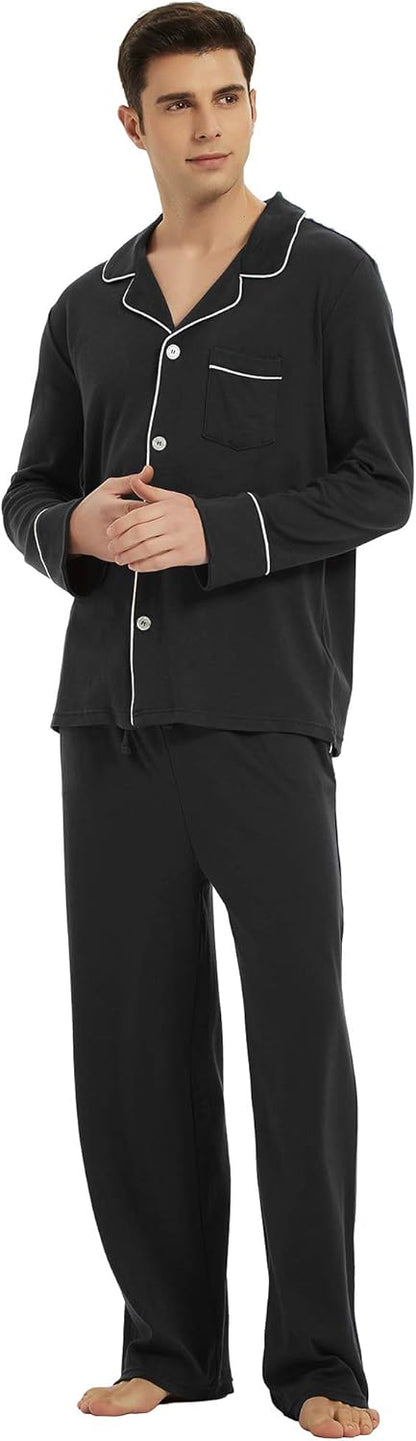 Heren Pyjama Katoen Comfortabel Leo