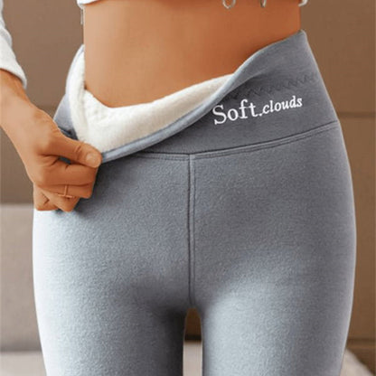 Dames High Waist Legging Fleece Voering Zacht en Comfortabel