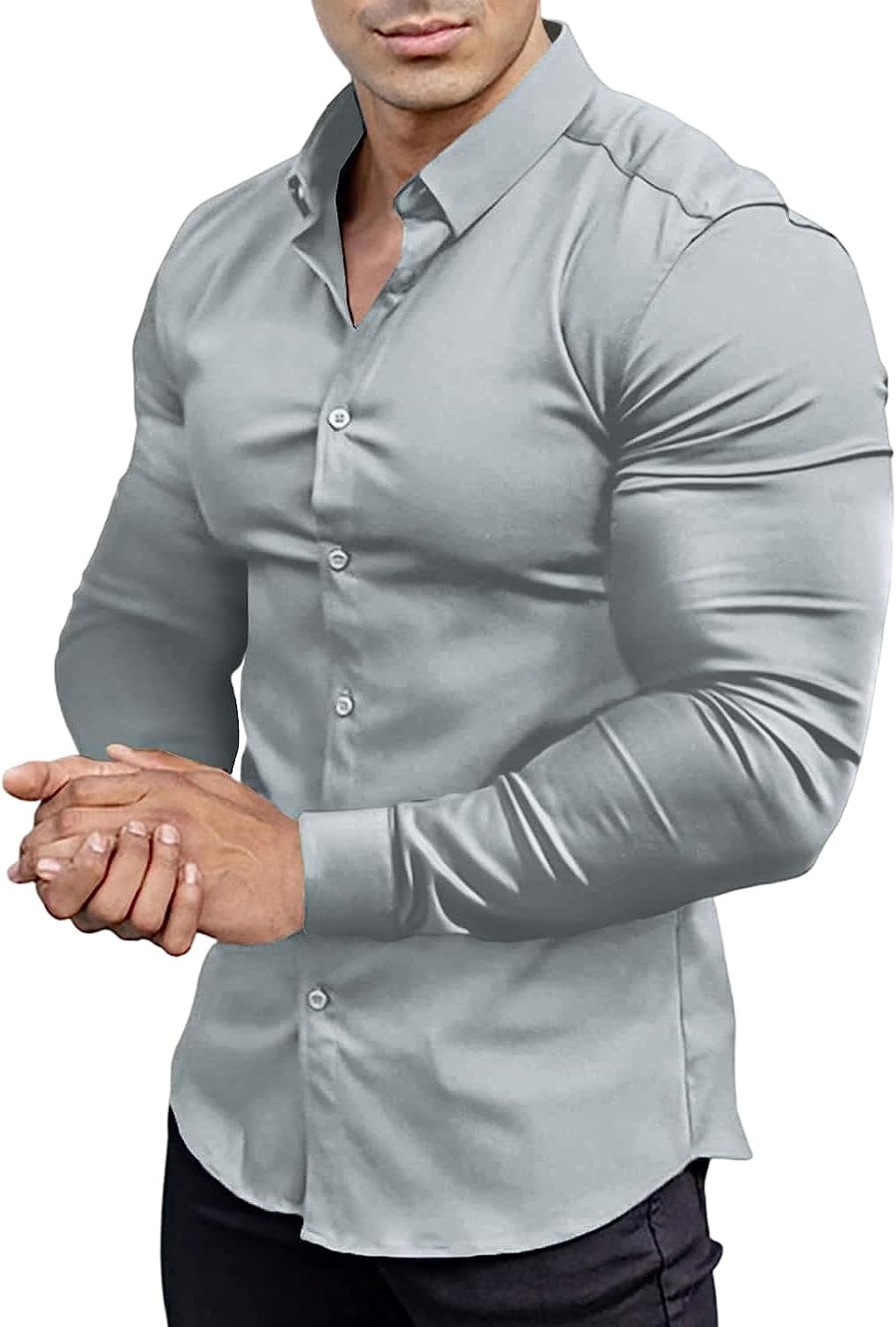 Heren Overhemd Slim Fit Kreukvrij Wit - Mode Vibes