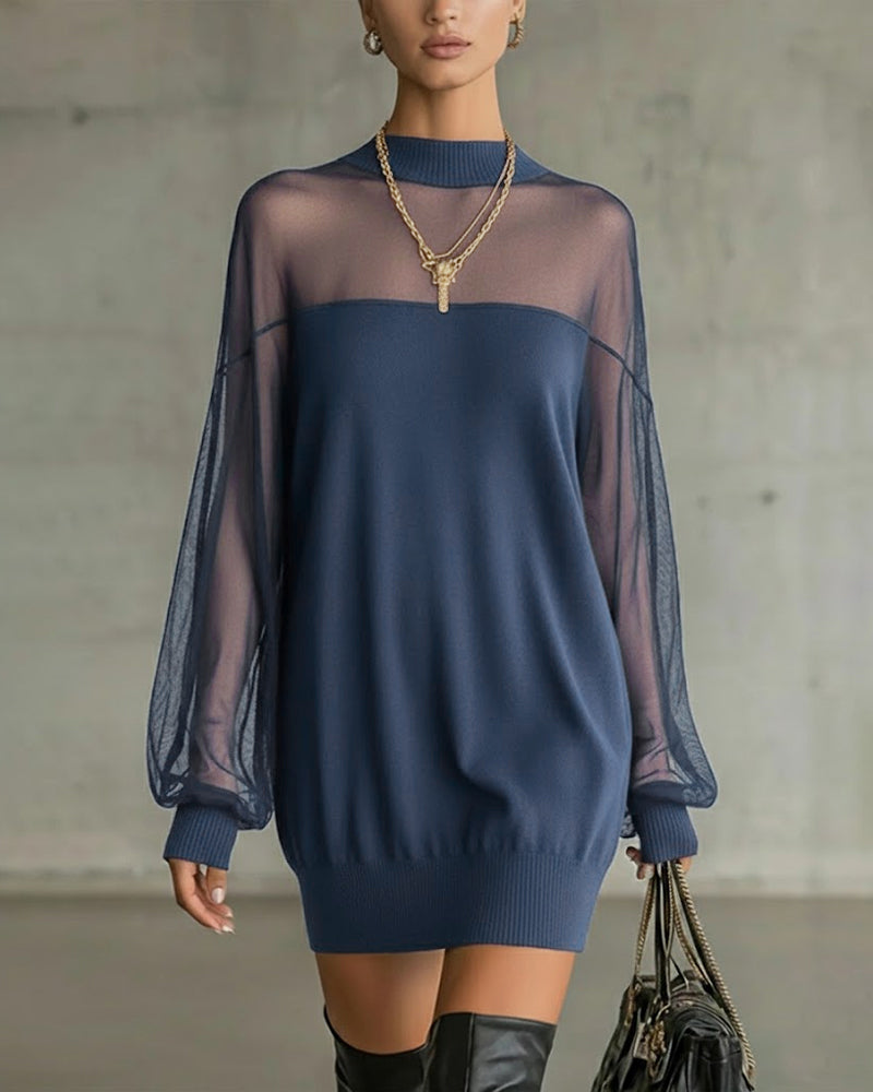 Jurk met Lantaarnmouwen Patchwork Zomerjurk Vrouw