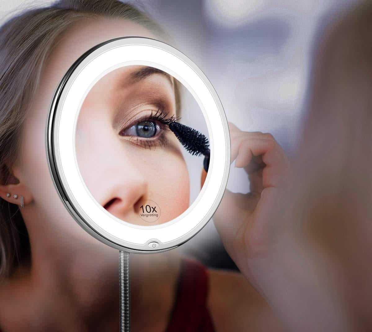 LED Vergrootspiegel met Flexibele Arm voor Makkelijk Kijken - Mode Vibes