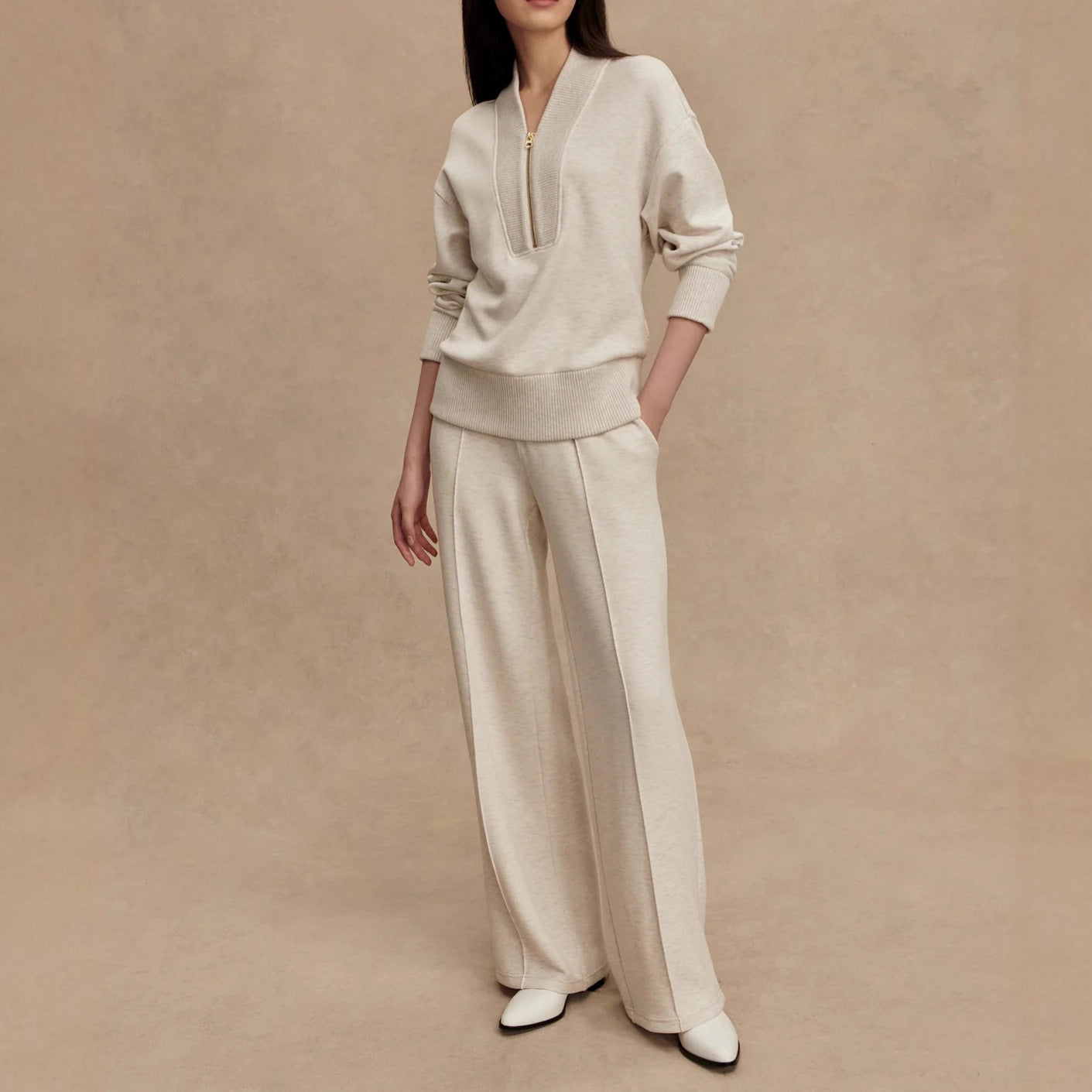 Dames Gebreide Set Tweedelig met Broek en Trui
