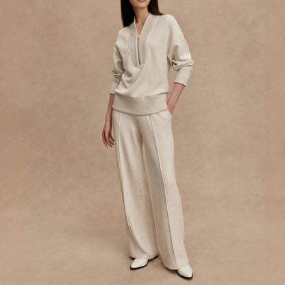 Dames Gebreide Set Tweedelig met Broek en Trui