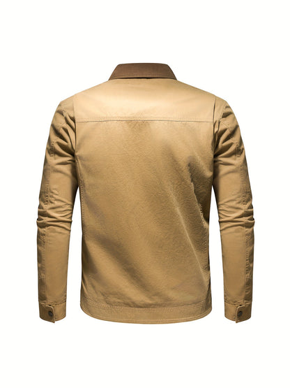 Mannen Casual Jas Met Stijlvolle Kraag