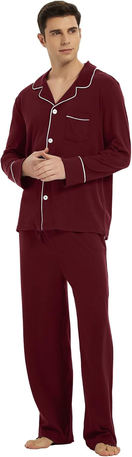 Heren Pyjama Katoen Comfortabel Leo