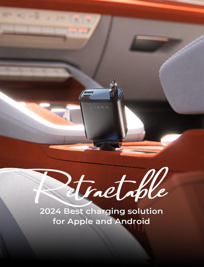 Snellaad Auto-oplader 69W USB-C Uittrekbaar
