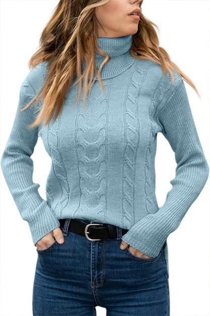 Dames Trui Gebreid Stijlvol Warm Coltrui