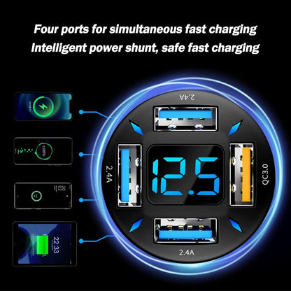 Snelle Autolader 66W USB-C met QC 3.0 en PD voor 12-24V