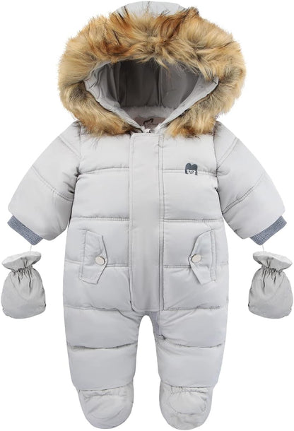 Baby Jumpsuit met Capuchon Warm voor Winter