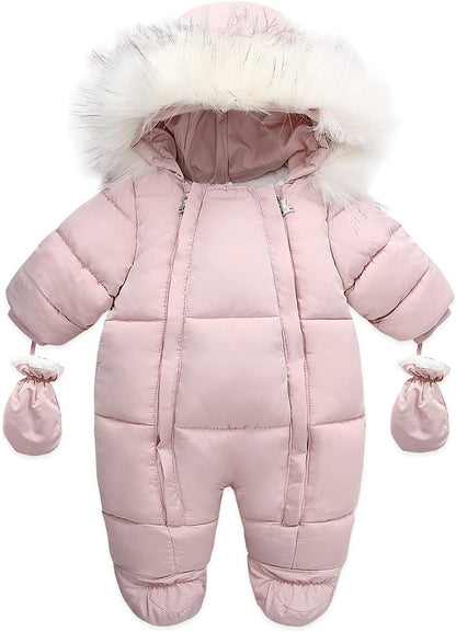 Baby Jumpsuit met Capuchon Warm voor Winter