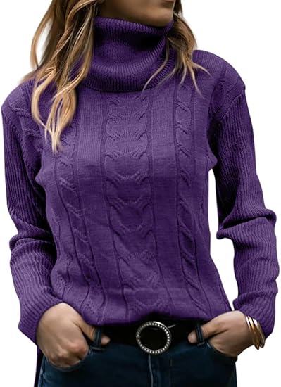 Dames Trui Gebreid Stijlvol Warm Coltrui