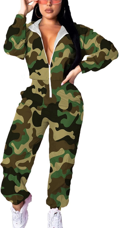 Dames Jumpsuit Windbreaker Retro Stijl