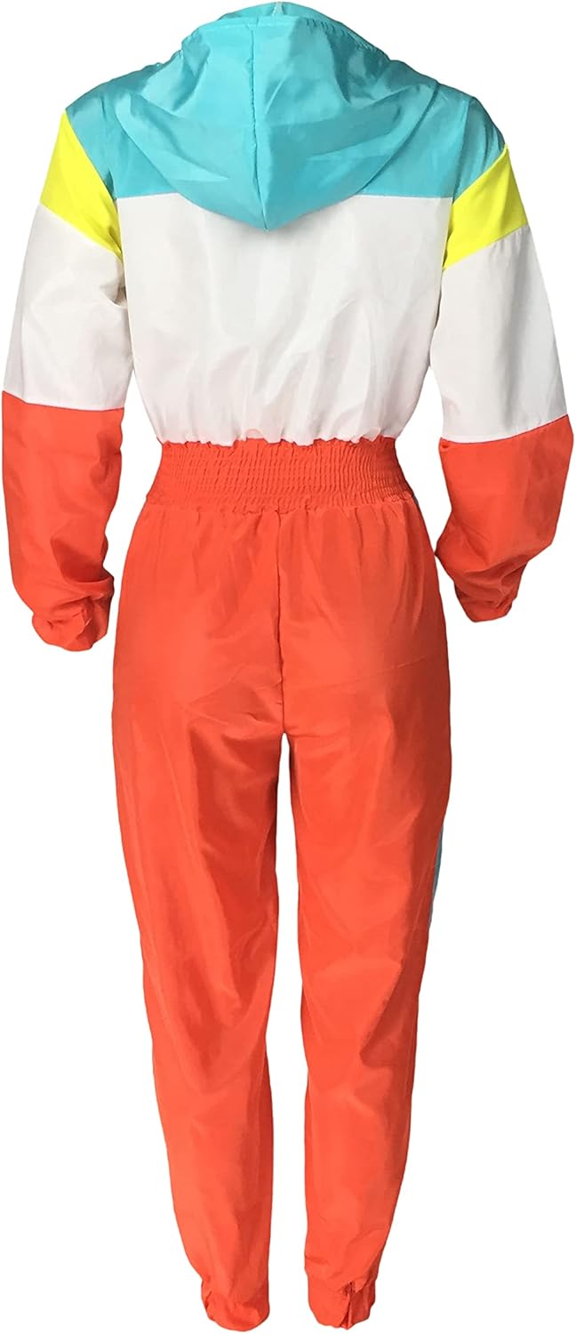 Dames Jumpsuit Windbreaker Retro Stijl