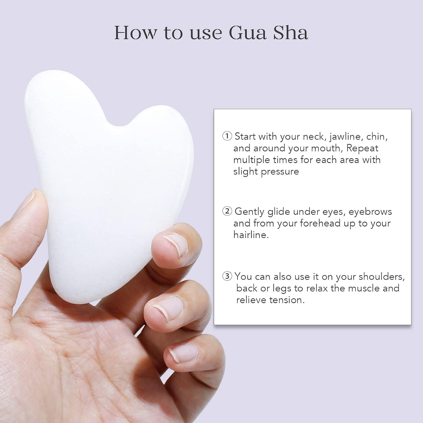 Gua Sha Set met Jade Roller voor Gezichtsmassage