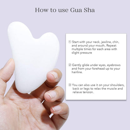 Gua Sha Set met Jade Roller voor Gezichtsmassage