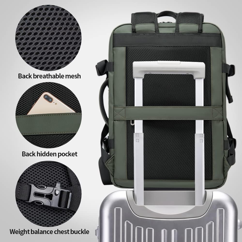 Reisrugzak Waterdicht 26-45L met Laptopvak en Handvat