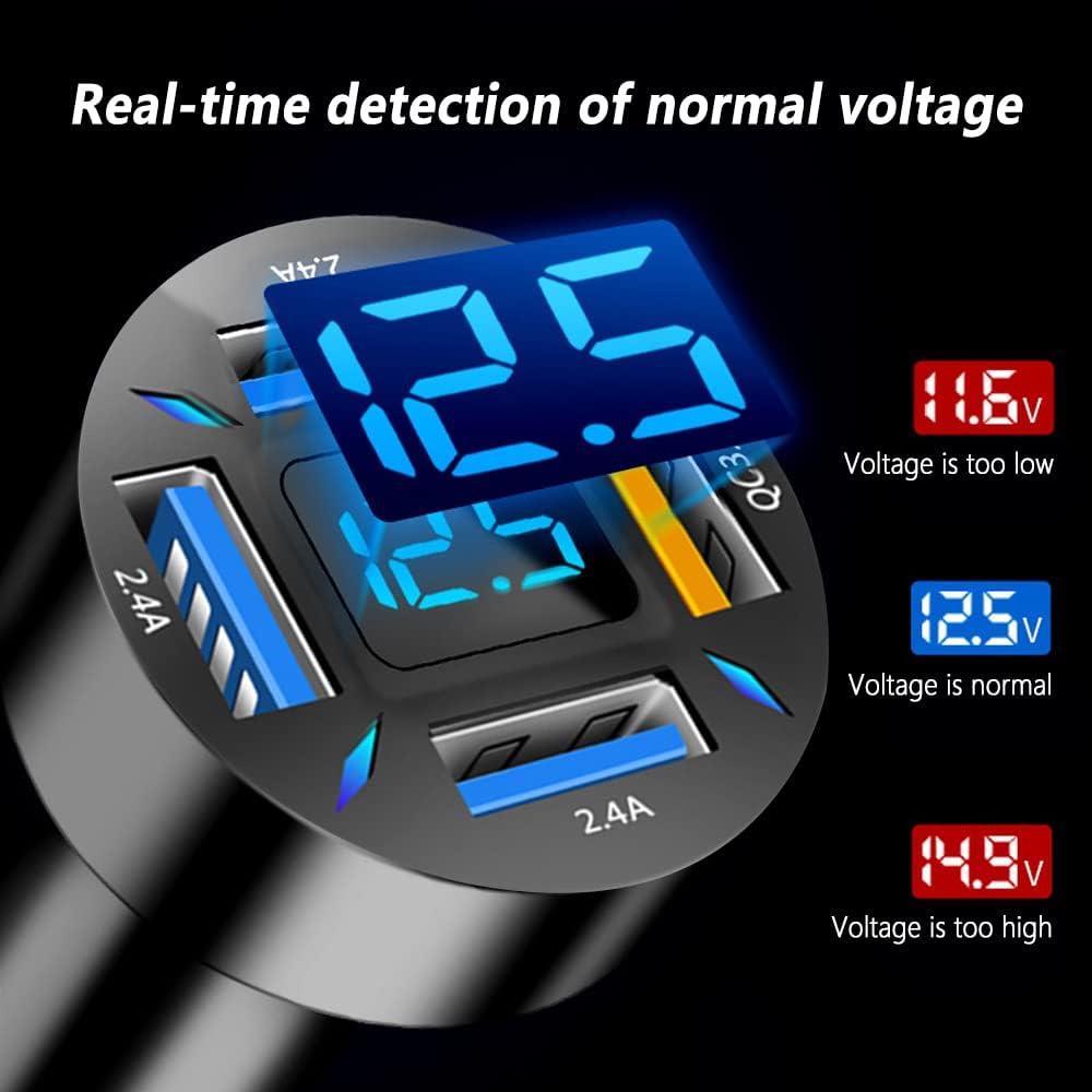 Snelle Autolader 66W USB-C met QC 3.0 en PD voor 12-24V