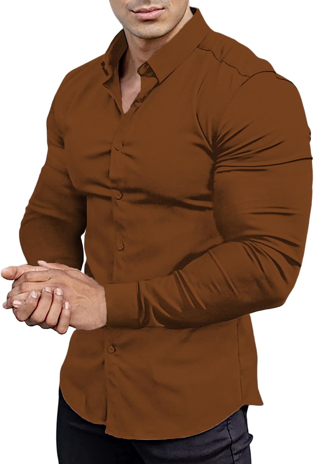 Heren Overhemd Slim Fit Kreukvrij Wit