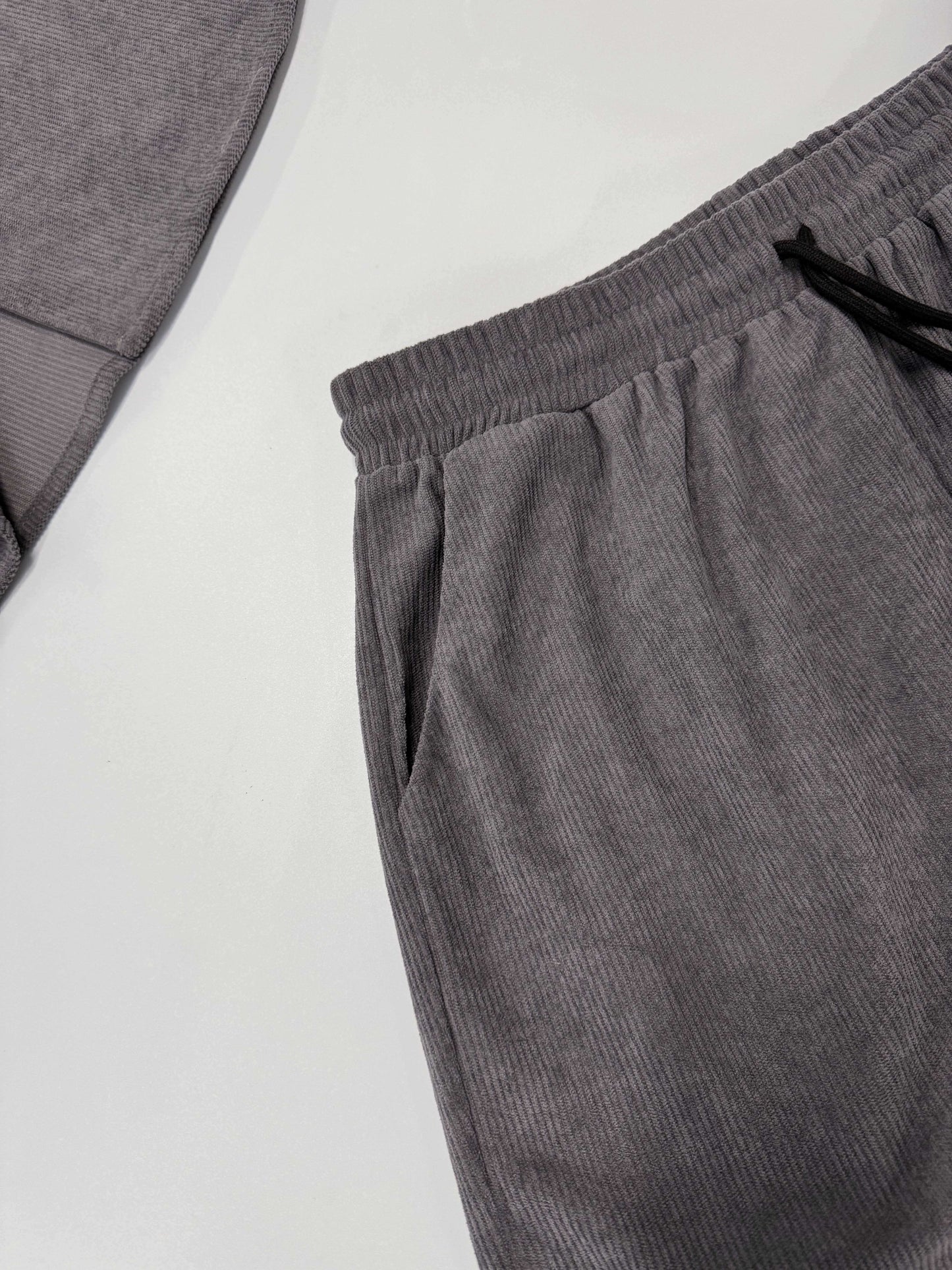 Korte Mouw Hemd Licht Rekbaar Casual Corduroy Effen Kleur Zomer