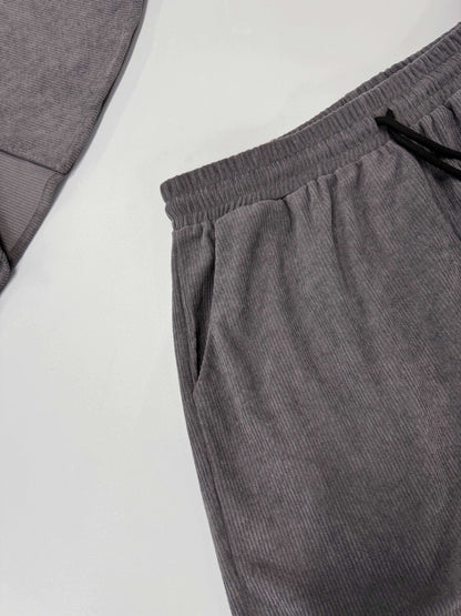 Korte Mouw Hemd Licht Rekbaar Casual Corduroy Effen Kleur Zomer