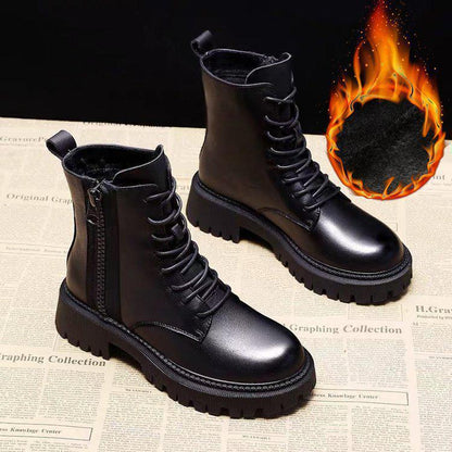 Dames Winter Boots Stevige Comfortabele Chunky met Veters