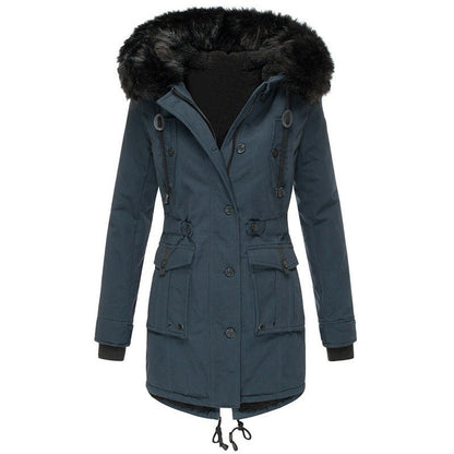 Dames Winterjas Waterdicht met Capuchon en Bontkraag