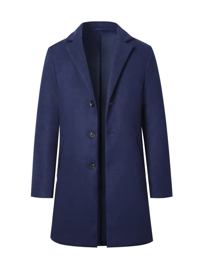 Heren Winterjas met Knoopsluiting – Elegant en Warm