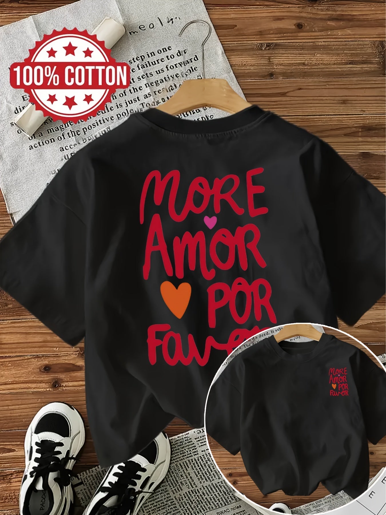 Dames T-shirt Katoen Comfortabele Pasvorm Met Tekstprint