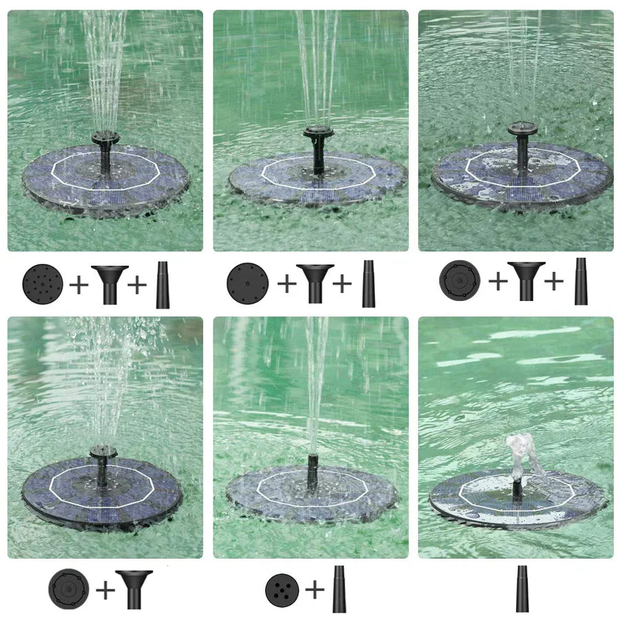 Solar tuinfontein met watercirculatie en vogelbad