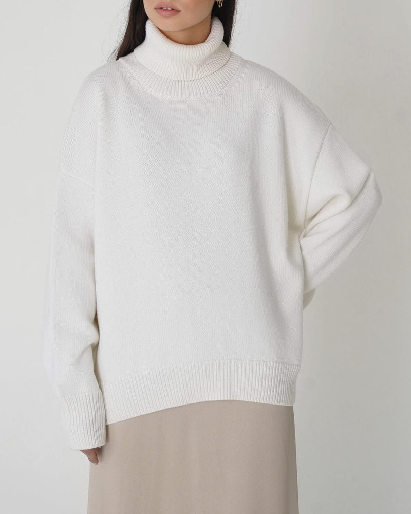 Elegante Oversized Dames Coltrui van Katoen – Perfect voor Casual Dagen