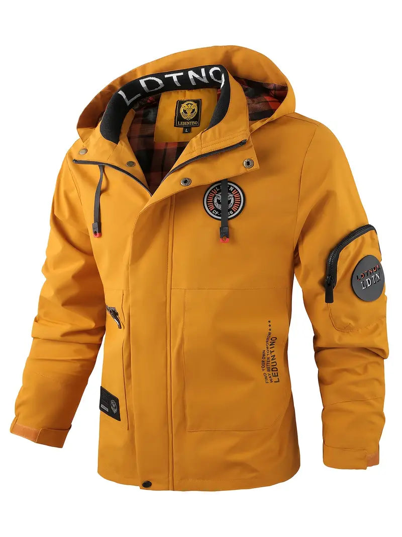 Waterdichte Heren Outdoorjas met Capuchon Licht en Ademend