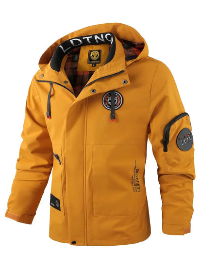Waterdichte Heren Outdoorjas met Capuchon Licht en Ademend