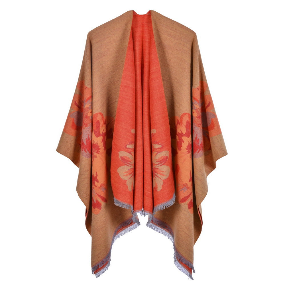 Dames Sjaal met Bloemenprint Cape Stijl Levi