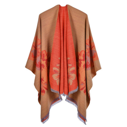 Dames Sjaal met Bloemenprint Cape Stijl Levi