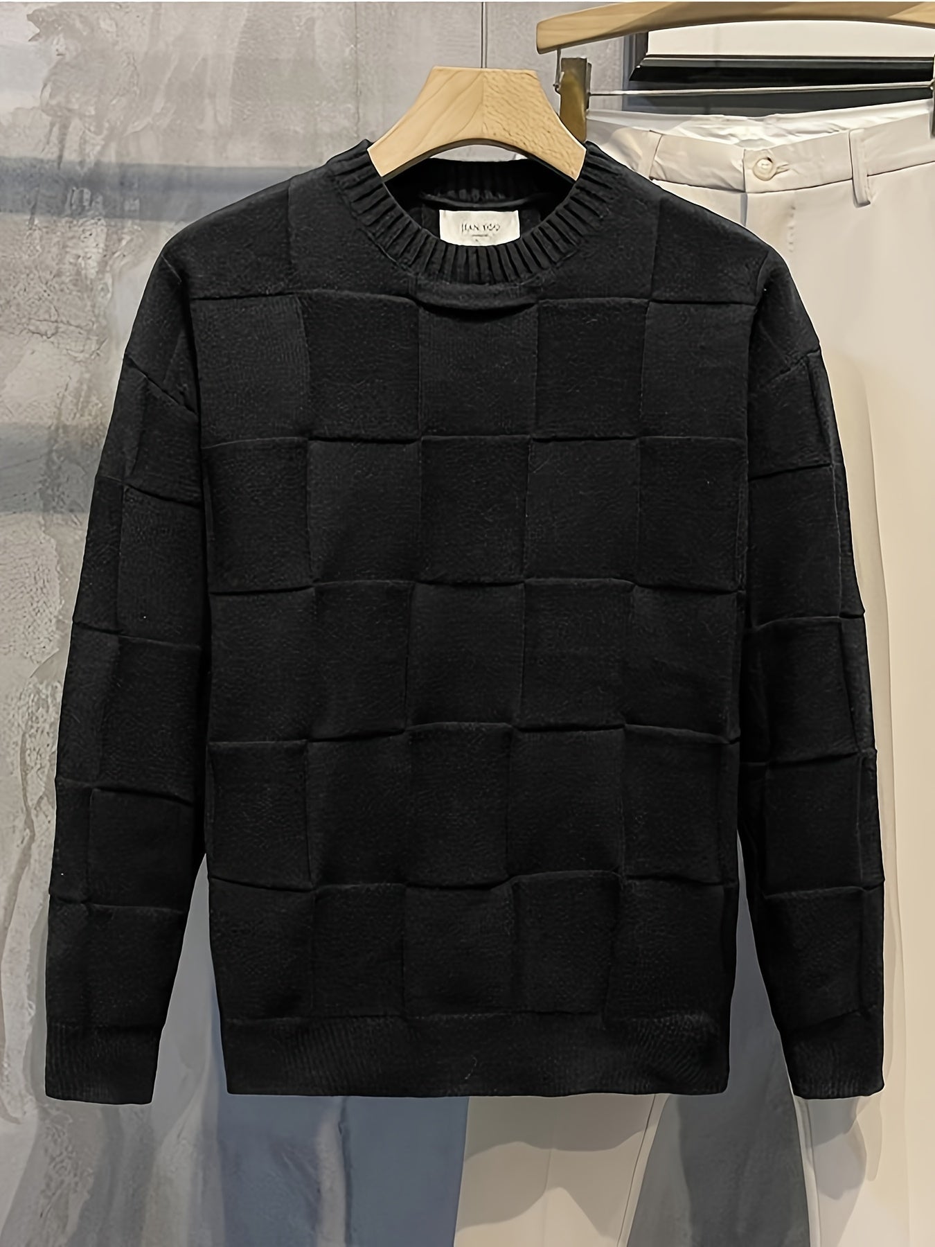 Gebreide Sweater Ronde Hals Stretch Mannen