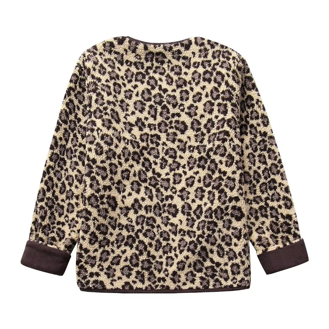 Dames Teddyjas Leopard Print Zacht en Stijlvol