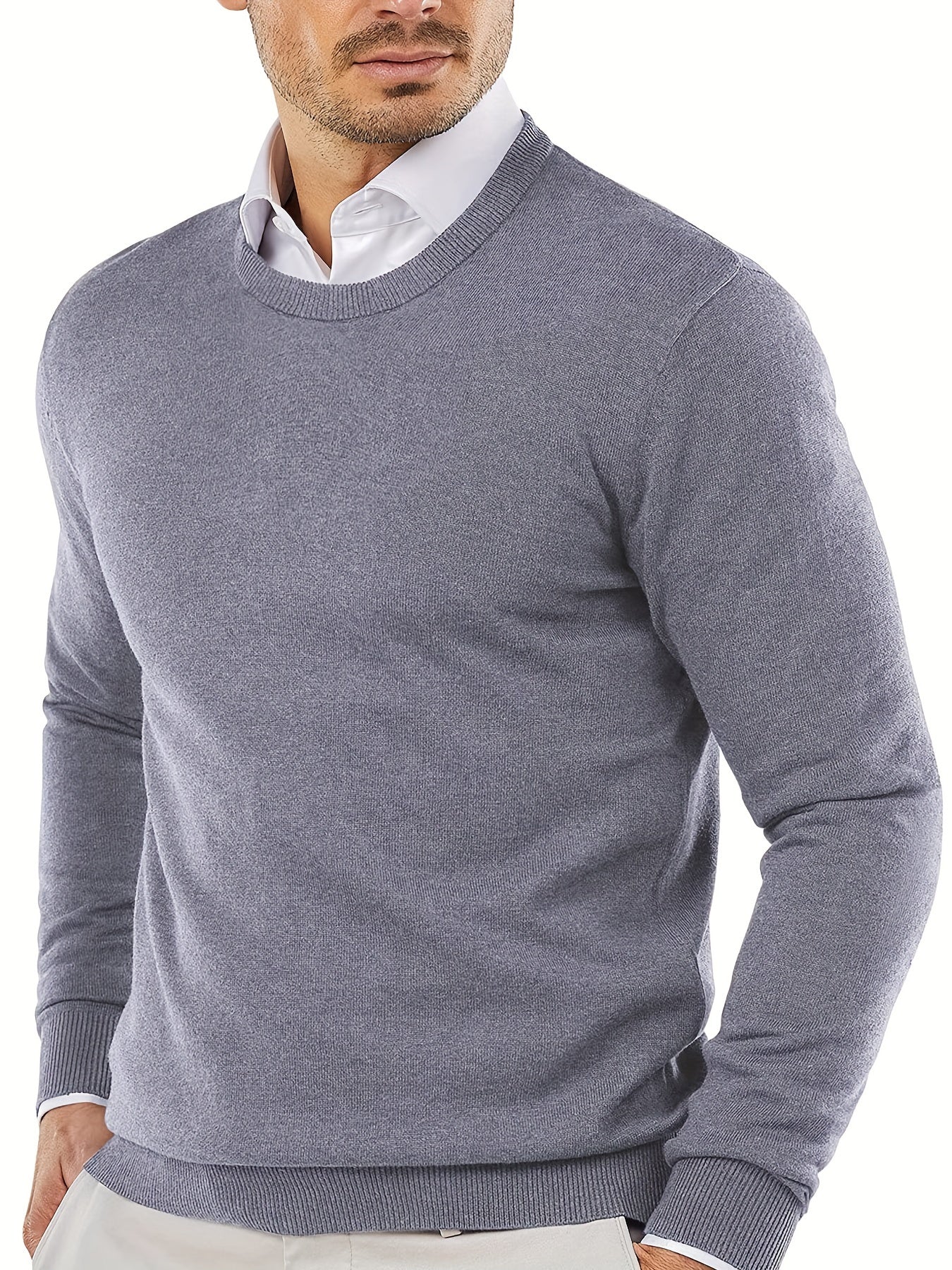 Gebreide Trui Ronde Hals Trendy Dameskleding