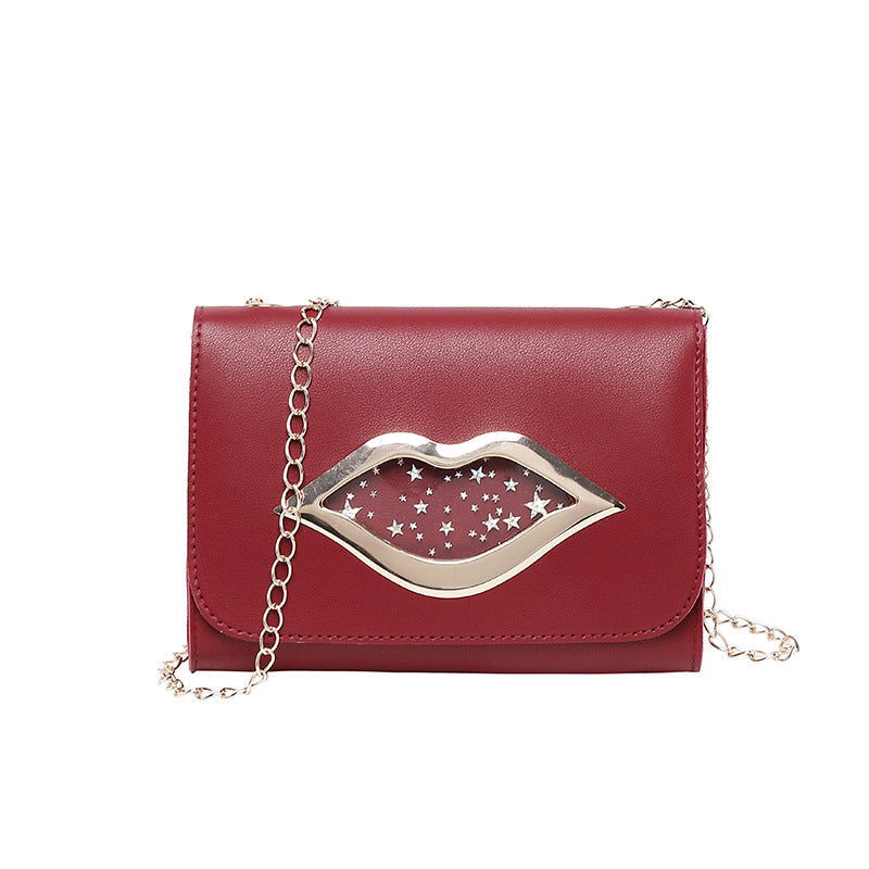 Dames Tas met Ketting en Lippenstik Detail Praktisch