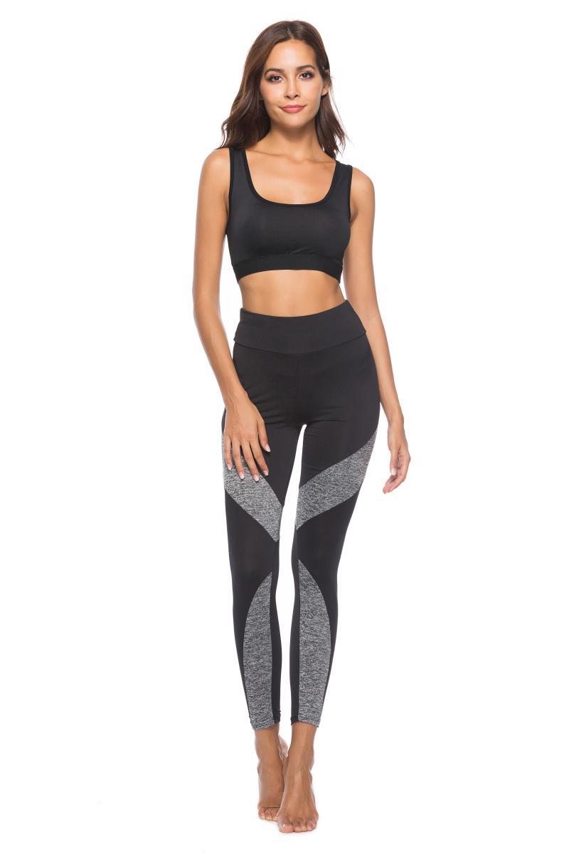 Dames Sport Legging Hoge Taille met Kleurvlakken